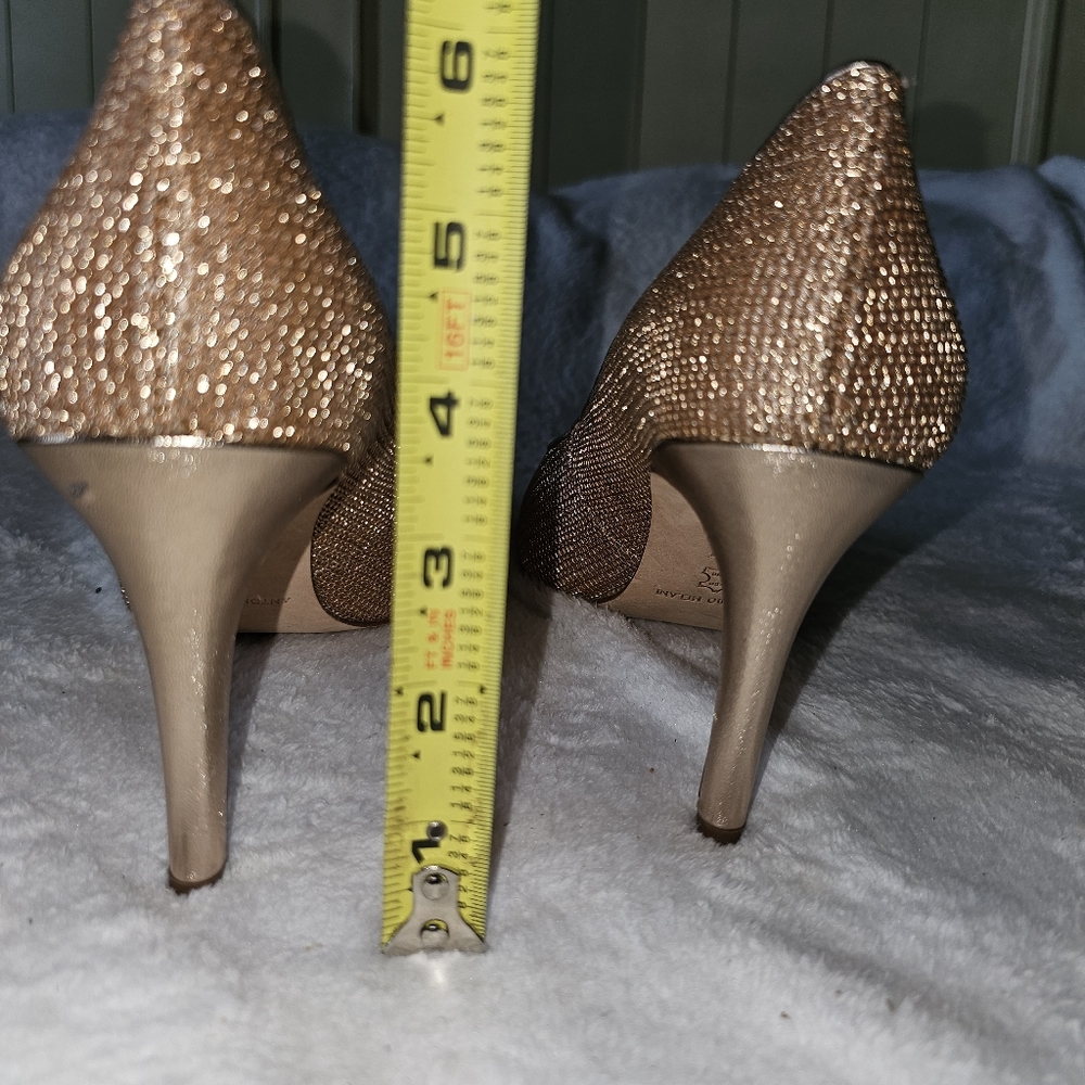 Antonio Melani heels size 8.5 gold - Picture 6 of 6